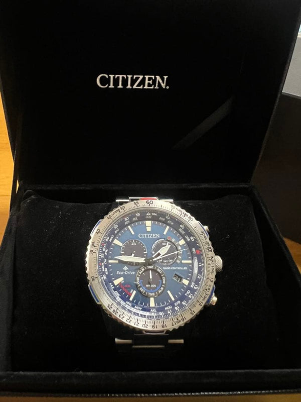 CITIZEN PROMASTER SKY AT8190-12G Eco-Drive Radio Solar Sapphire Bracelet Watch