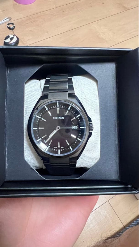 CITIZEN CB3015-53E ATTESA Eco-Drive Direct Flight Black Dial Date Mens Watch