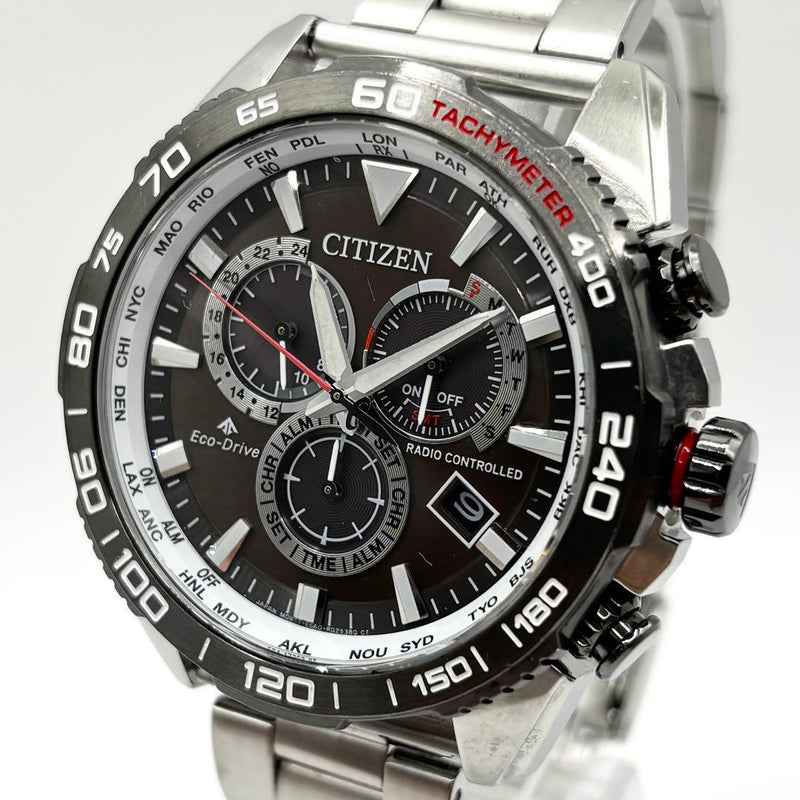 CITIZEN Promaster E660-R010522 Eco-Drive Radio Solar Chrono 44mm SS 200M Watch