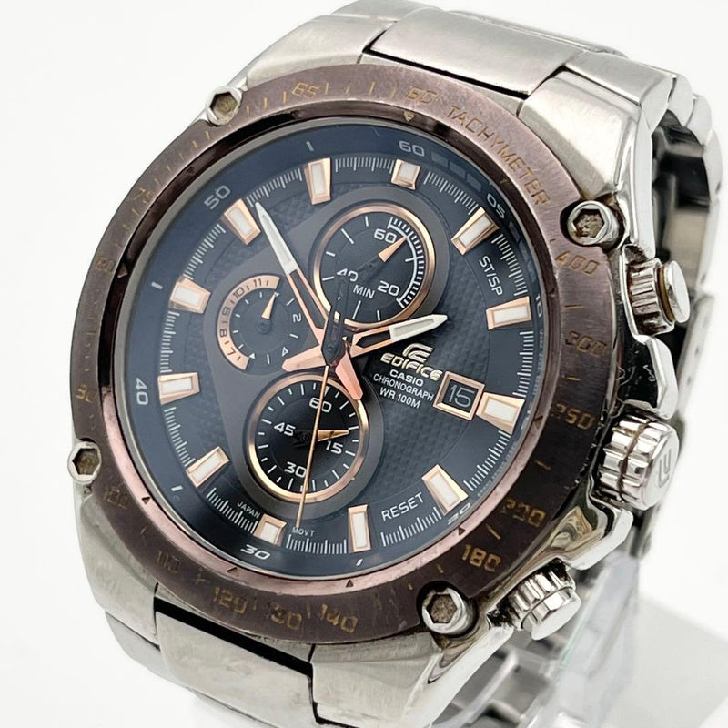 CASIO EDIFICE EFE501 Quartz Chronograph Mens Watch 47mm Sapphire WR100M