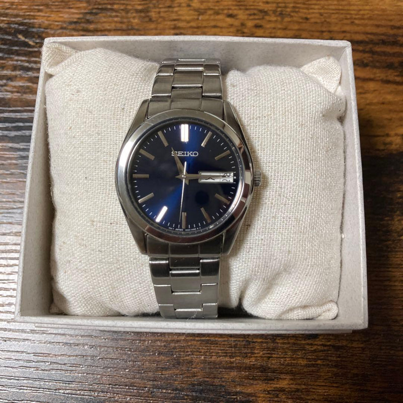 Seiko SBTH009 Quartz Mens Watch Blue Dial 100M WR Aftermarket Band 15cm Wrist