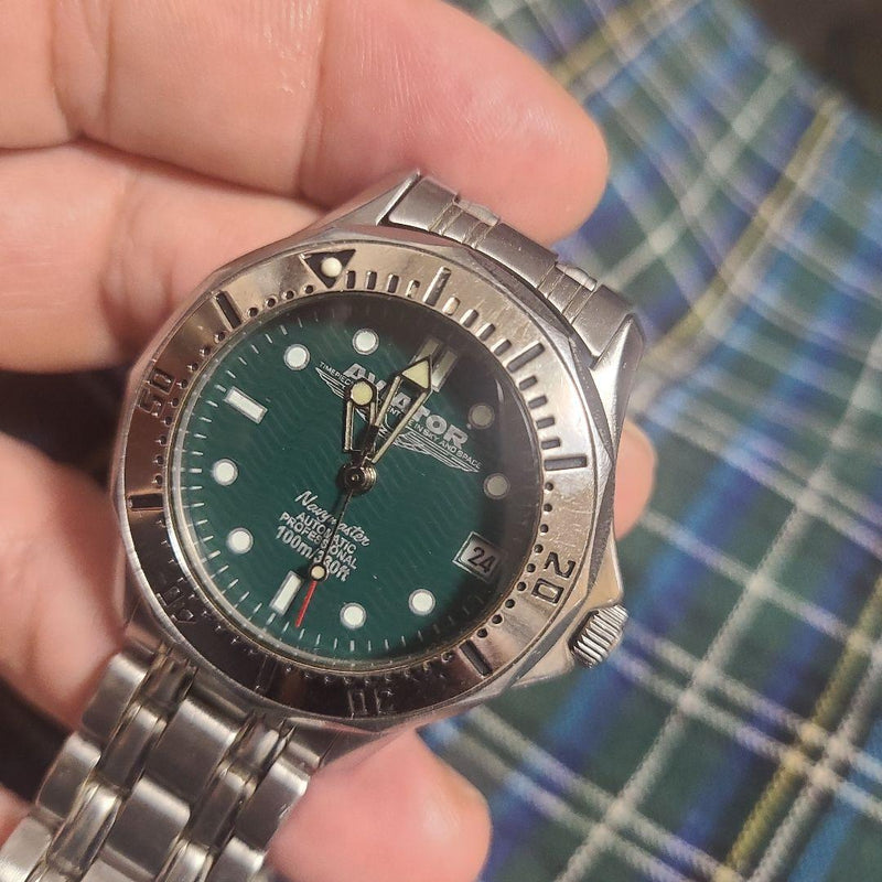 AVIATOR Diver Watch Automatic Miyota Rotating Bezel Screw Down Crown Screw Back