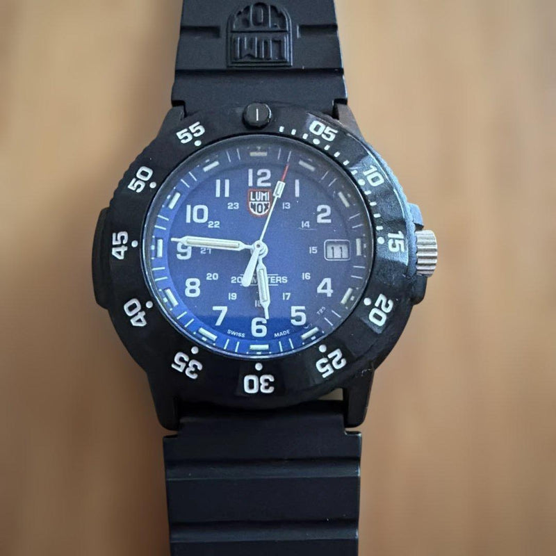 Luminox 3003.EVO.S Navy SEALs 3000 Quartz Blue Dial Black Carbon Rubber Watch