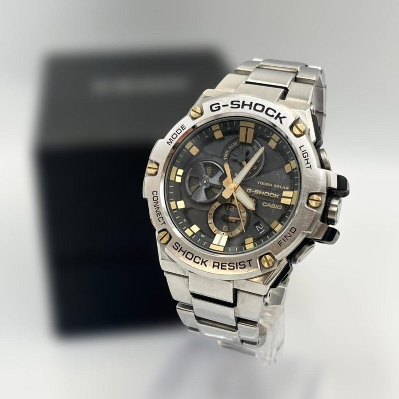 CASIO G-SHOCK G-STEEL GST-B100 Tough Solar Bluetooth 200M Analog Stainless