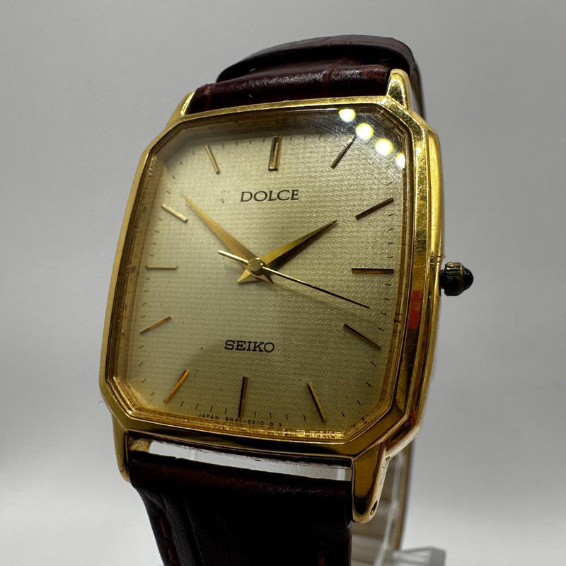 SEIKO Dolce Series 8N41-5160 Square Quartz Stainless Steel Men Watch