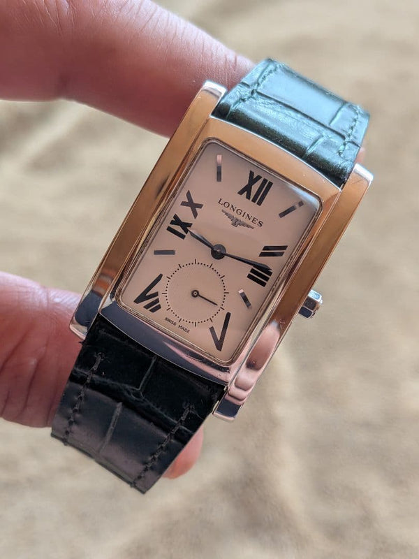LONGINES DolceVita L5.655.4 Quartz Watch 26mm Rectangular Small Seconds 20mm Lug
