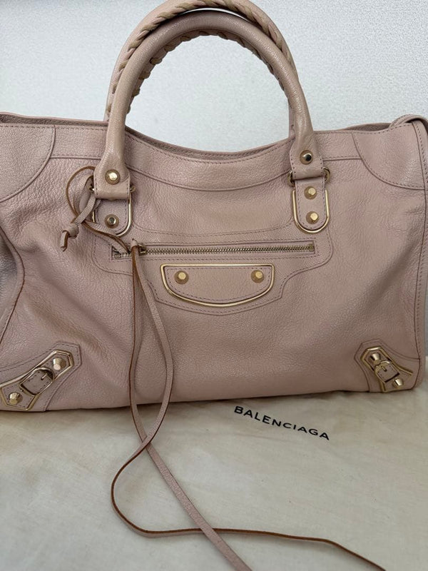 Balenciaga Classic Metallic Edge City Red Leather 2-Way Shoulder Bag Dust Bag