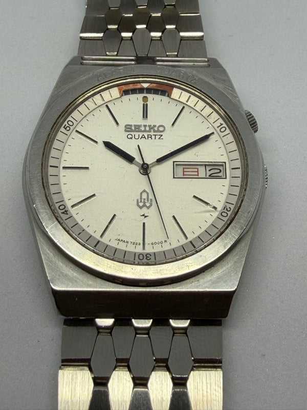 SEIKO Quartz Alarm Bracelet Wristwatch H357-5040 Ana-digi SS 33mm 8mm 1981