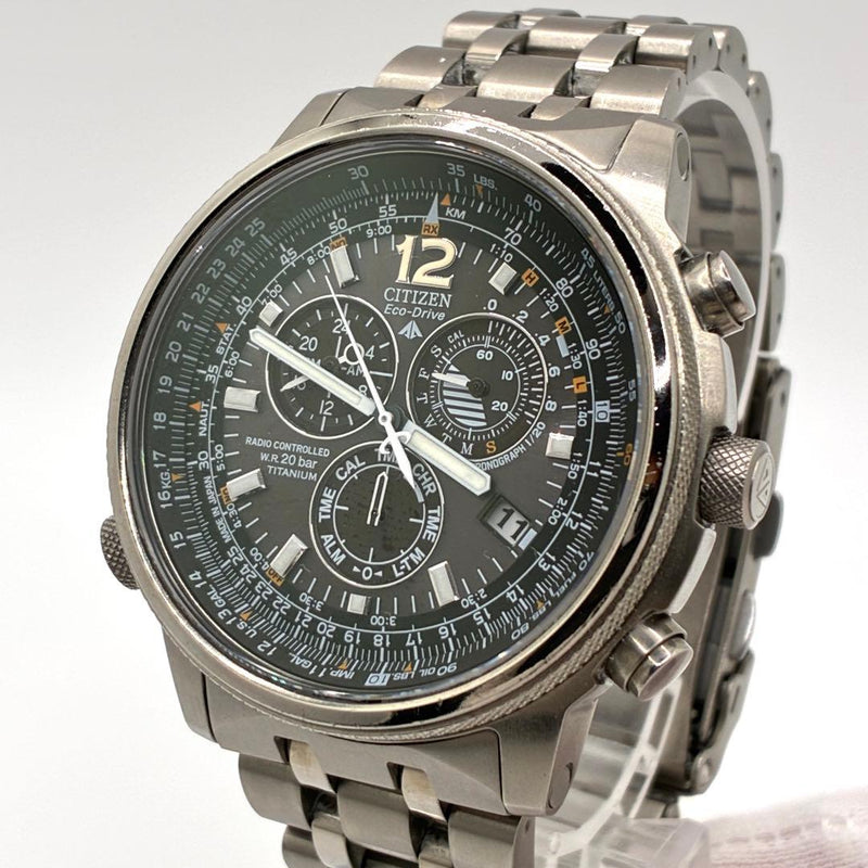 CITIZEN PROMASTER E610-T010318 Pilot Watch Solar Quartz Chronograph Titanium