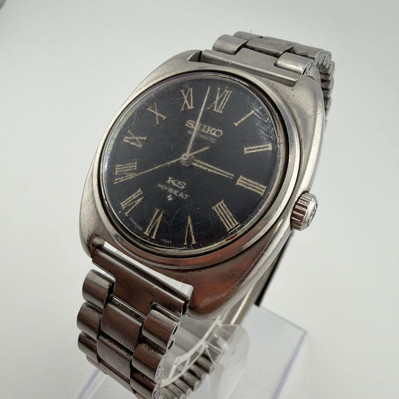 SEIKO King Seiko 5621-7000 Automatic HI-BEAT Stainless Steel 38mm Black Dial