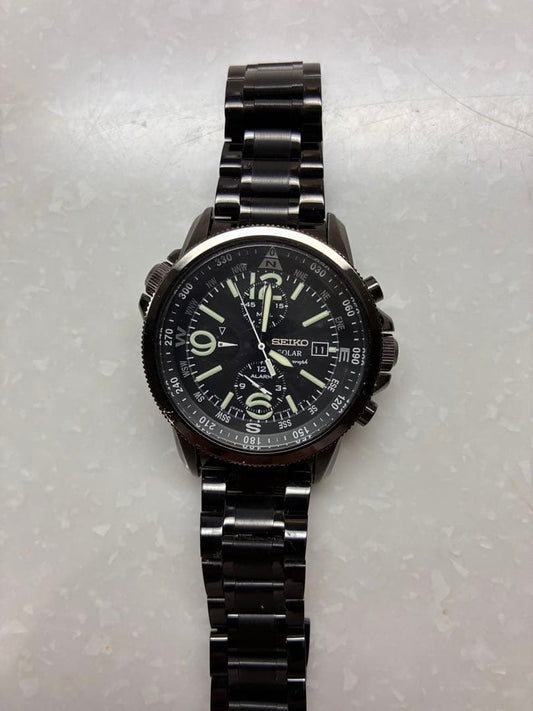 SEIKO Prospex SSC293P2 V172-0AL0 Solar Chronograph Alarm Compass Bezel Watch