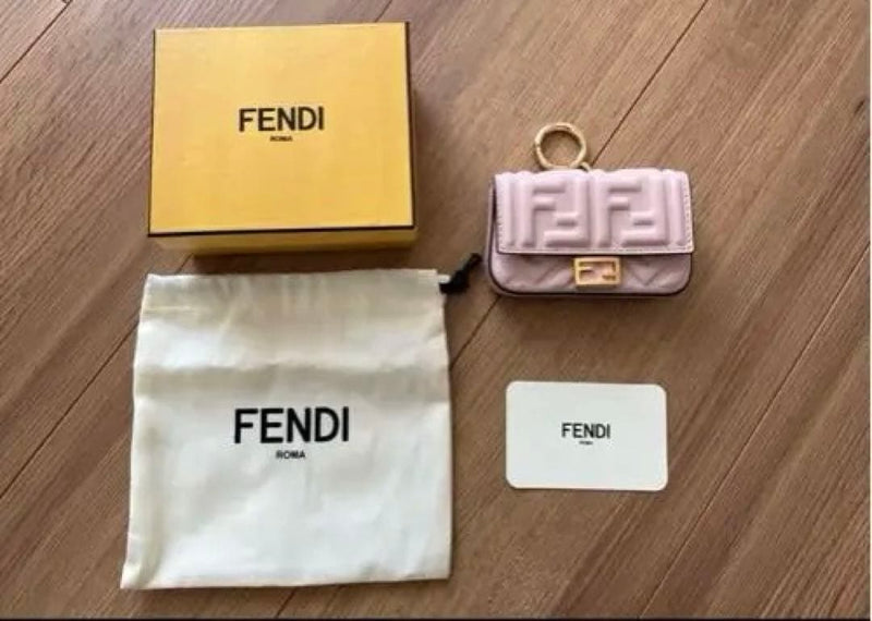 Fendi Nano Baguette Charm 11cm W 6.5cm H 2.5cm D Removable Chain Mini Shoulder