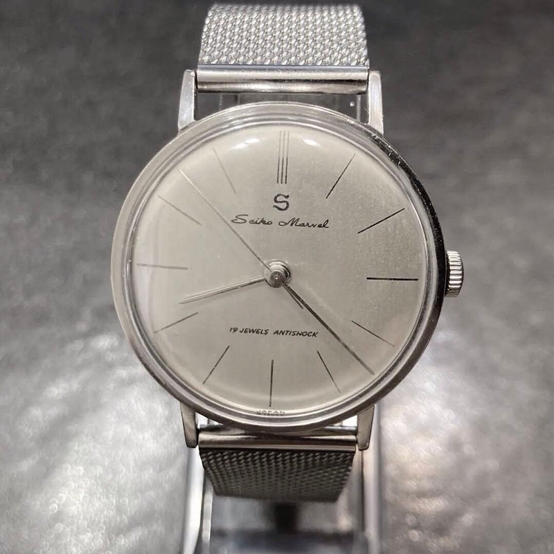 SEIKO Marvel Hand-Wind 19 Jewels ANTISHOCK S-Mark Watch 1957-58 34mm Type 11 1/2