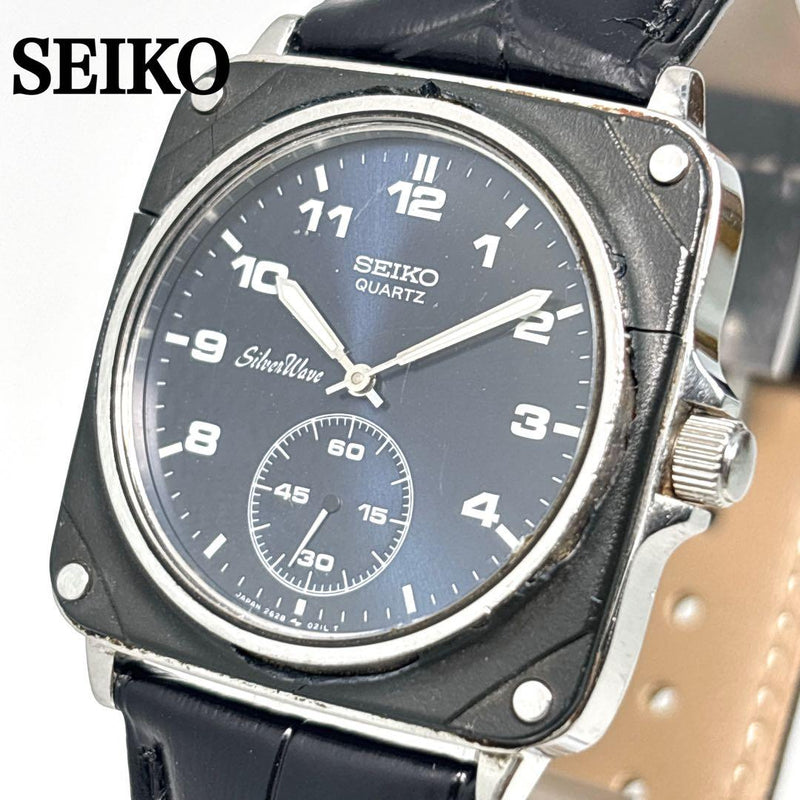 SEIKO SilverWave 2628-0040 Quartz Watch 33mm Black Dial Small Seconds New
