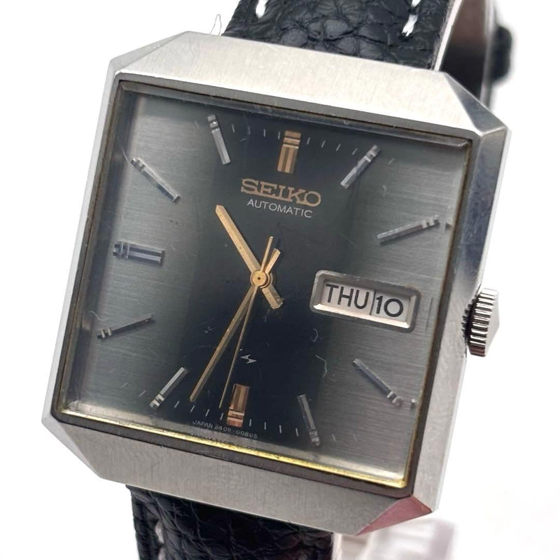 SEIKO 2409-3020 Hi-Beat Automatic Day Date Gray Black Gradient Dial Watch 1973
