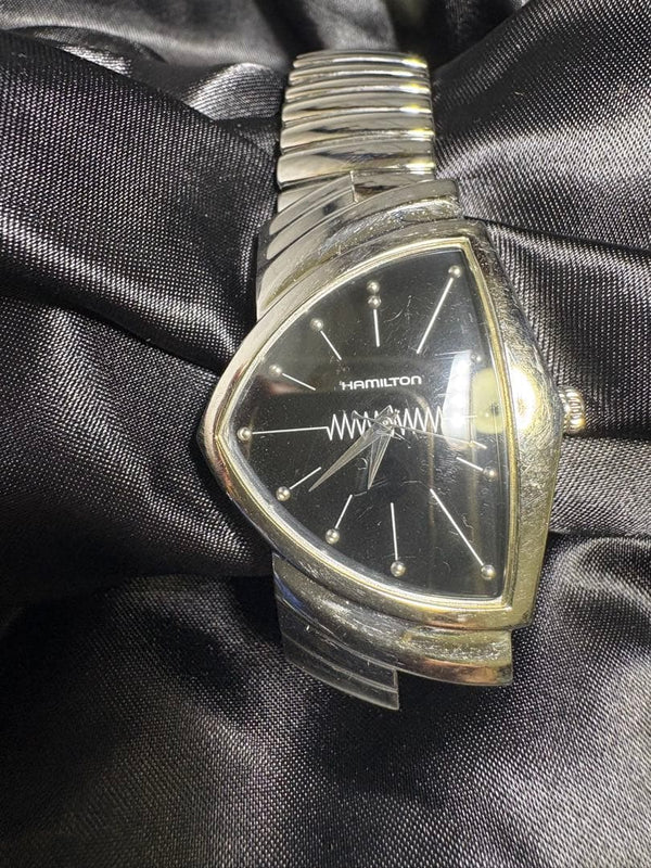 Hamilton Ventura Quartz New Accordion Bracelet Watch Battery Replaced