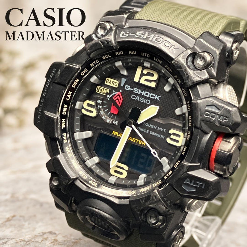 CASIO G-SHOCK MUDMASTER GWG-1000-1A3JF Black Mens Multi-Band 6 Solar Watch