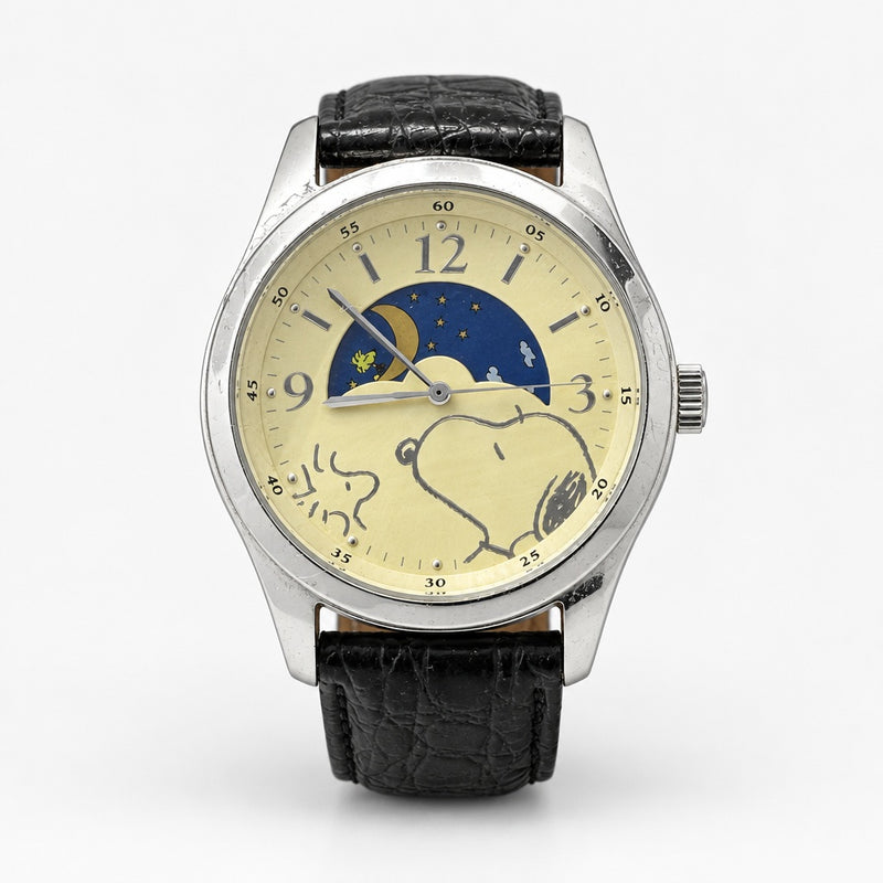 Snoopy Limited Edition Moon Face Watch Quartz Bioceramic 42mm 30m White Velcro