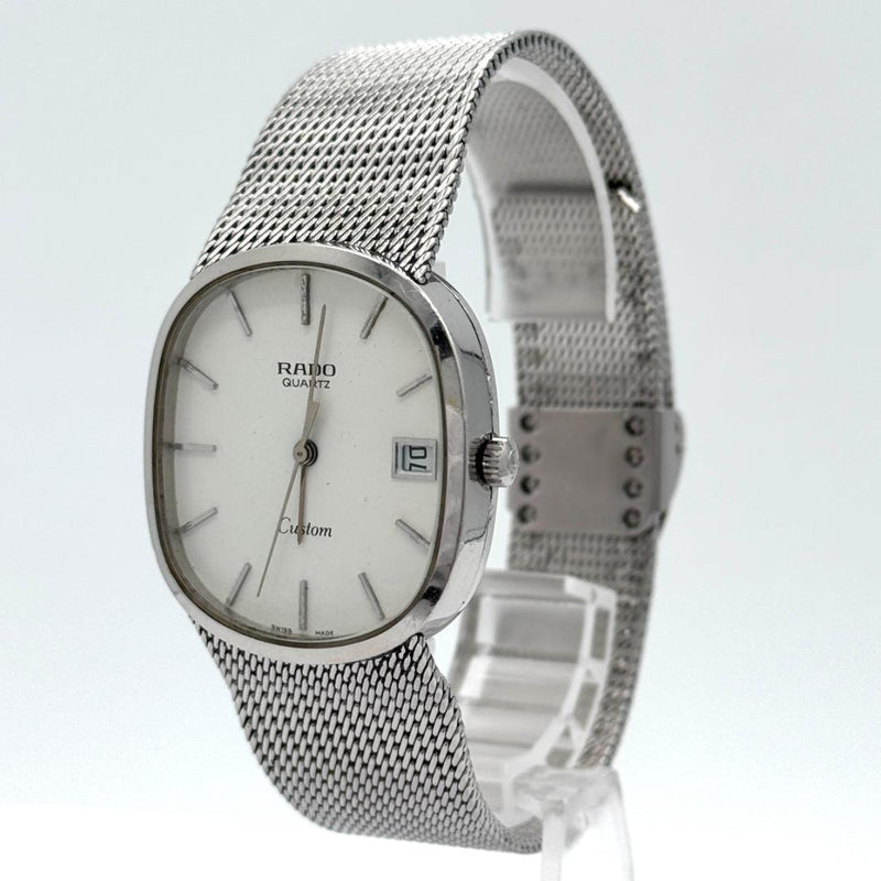 RADO Custom Quartz 729.5041.4 Watch 33.0mm White Dial Mesh Bracelet Date