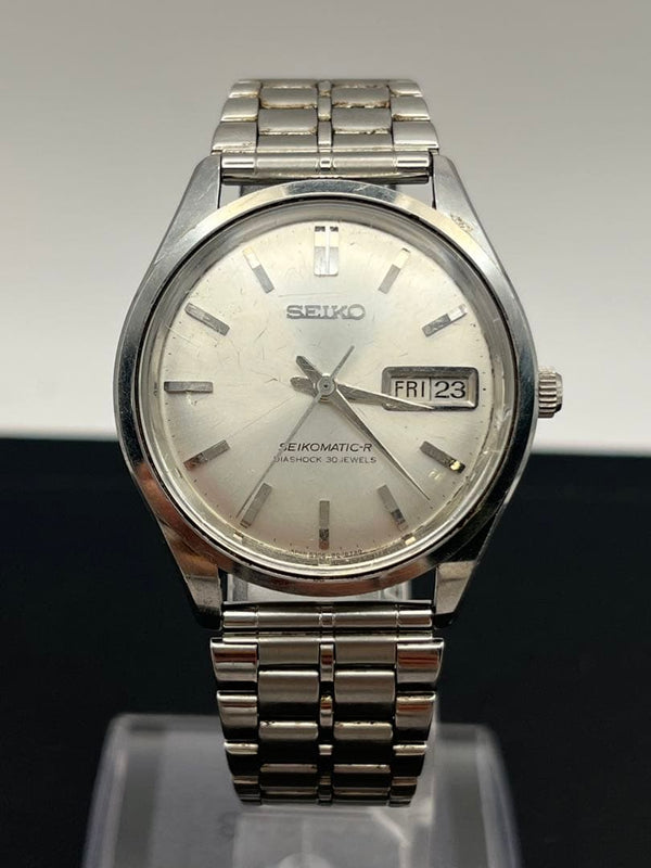 SEIKO SEIKOMATIC R 6944450 30 Jewels Automatic Stainless Steel Silver Dial Day