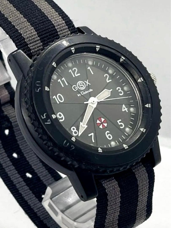 GSX101UMB-1 Watch Quartz Black Dial NATO Strap Military BIOHAZARD 41mm 10ATM