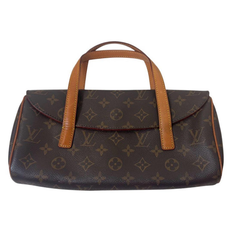 Louis Vuitton Sonatine M51902 Handbag Monogram Canvas Brown H15.5 W28 D6.5cm