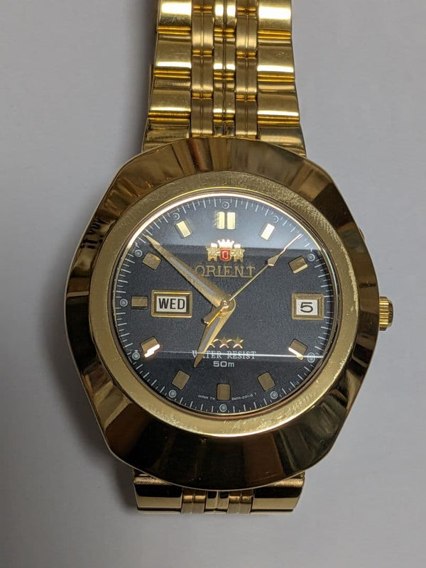 ORIENT Watch Cut Glass 40mm Diameter 18cm Wrist Size Automatic 21J SS