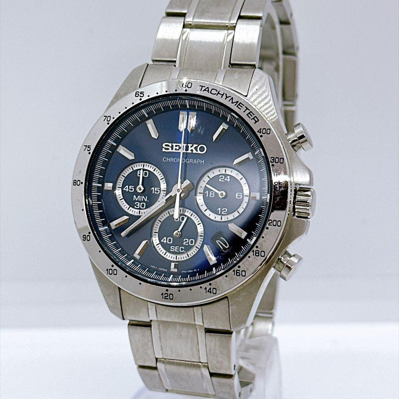 Seiko Spirit 8T63-00D0 Mens Quartz Chronograph Analog Date 24-Hour Display Watch