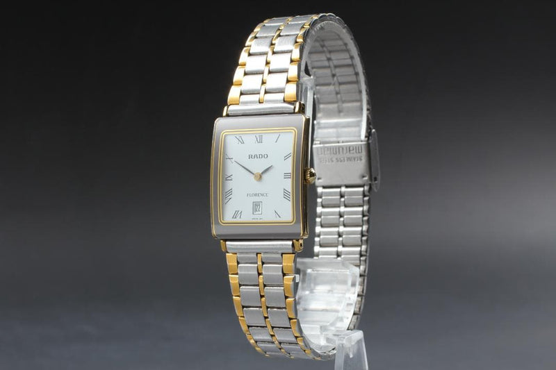 RADO 160.3605 Quartz Mens Watch 1428 ETA 256.041 Swiss SS Goldtone 24x34mm
