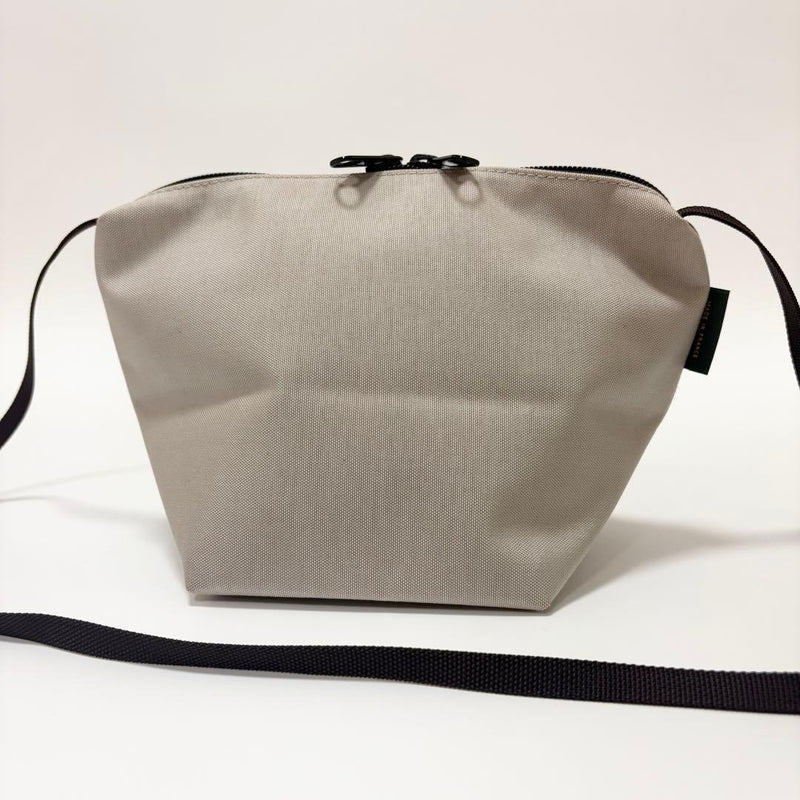 Herve Chapelier Shoulder Bag 2885N Nylon Beige 5.9x8.7x5.5in Strap 43.3in