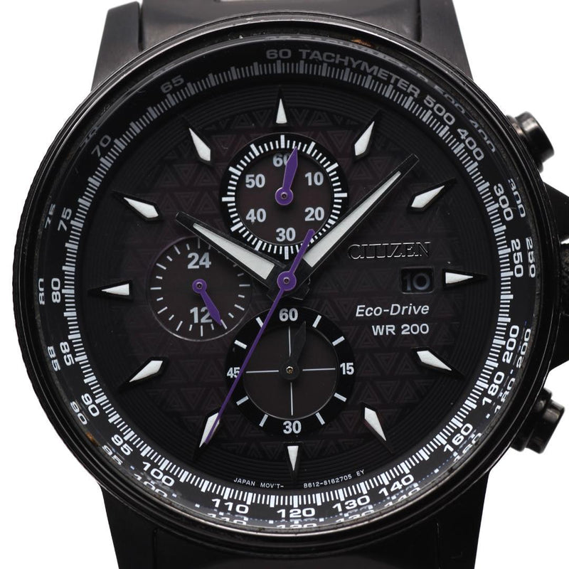 CITIZEN Marvel Black Panther B612-S118654 Eco-Drive 44mm Black Purple WR200