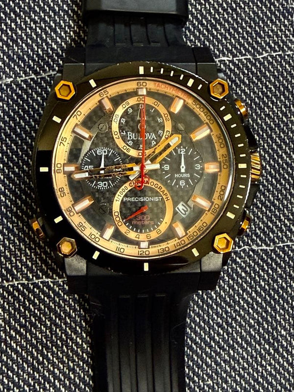 BULOVA PRECISIONIST C477155 Quartz Chronograph Watch Stainless Steel 300m WR