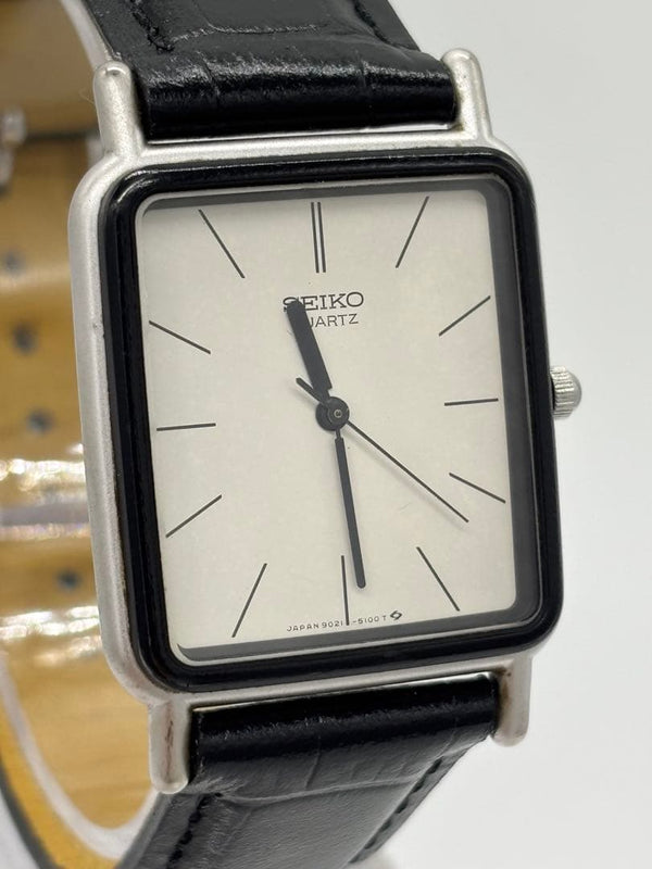 SEIKO Chariot 9021-5070 Quartz Mens 26mm Tank Square White Dial Aftermarket