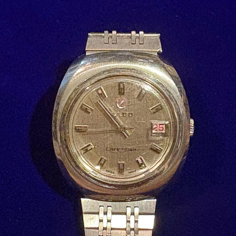 RADO Cape Horn 4492926 Automatic Mens Watch Silver Dial 18cm Wrist 70s Era