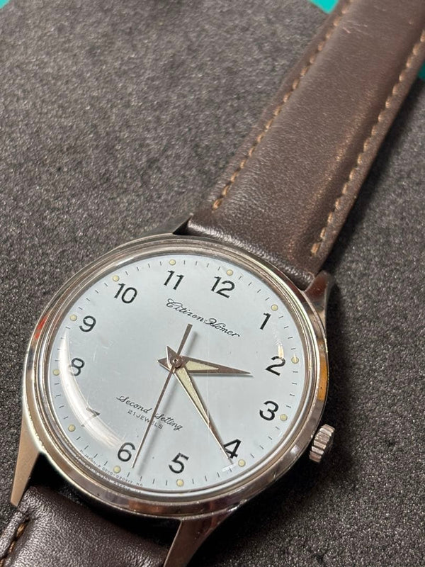 CITIZEN Homer JNR Railroad Watch Cal.0911 Manual Wind 36mm 1974 Overhauled