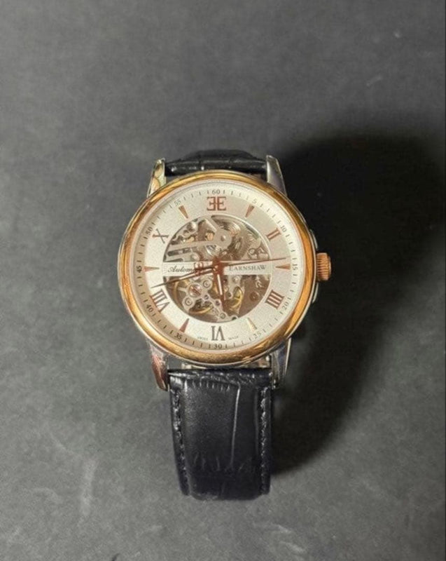 THOMAS EARNSHAW ES-0014-01 Automatic Swiss Movement White Skeleton Black