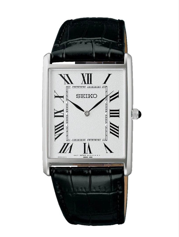 Seiko Selection SSEH019 Nano-Universe Quartz White Dial Leather Strap Watch