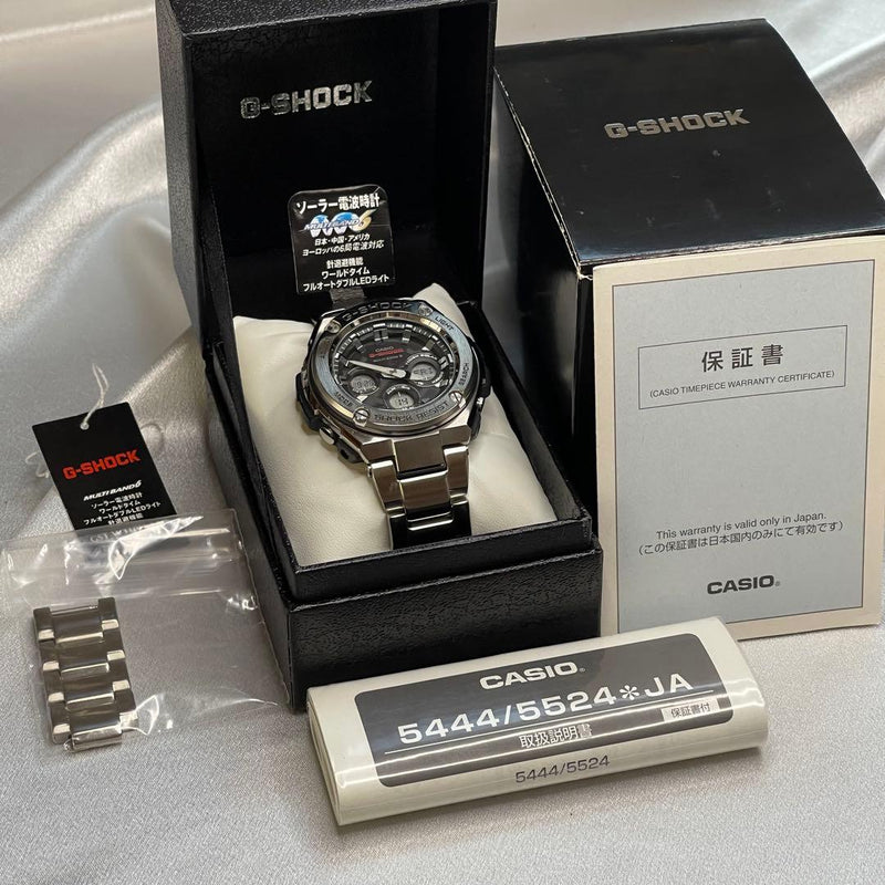 CASIO G-SHOCK G-STEEL GST-W310D-1AJF Solar Radio Watch Mens 49.6mm Silver