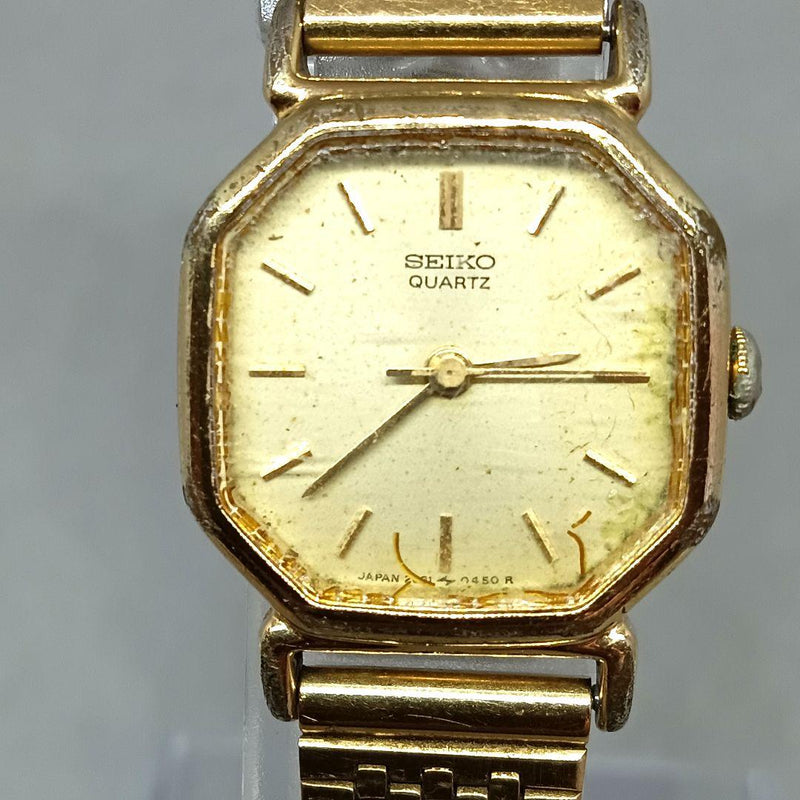 SEIKO 2C21-5170 Quartz Ladies Dress Watch 19.8mm Gold SS Back 17cm 1986