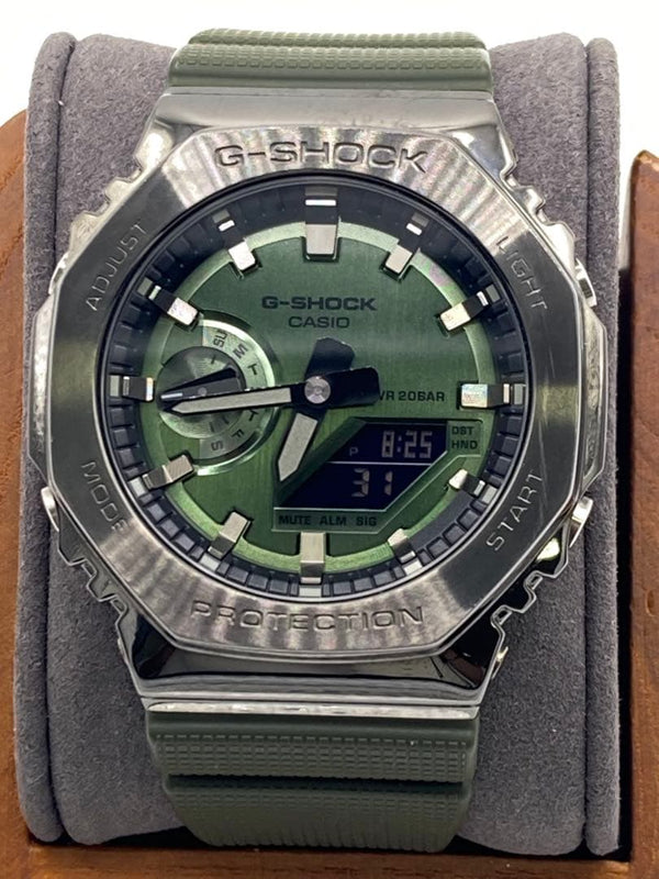 CASIO G-SHOCK GM-2100B-3AJF Quartz Metal Bezel Green Analog Digital LED Watch