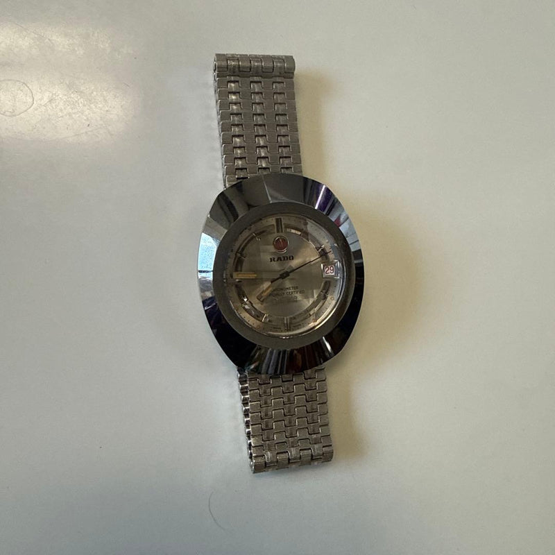 RADO DiaStar Automatic 38mm Gold Oval Mesh Bracelet Chronometer Watch 636.0313.3