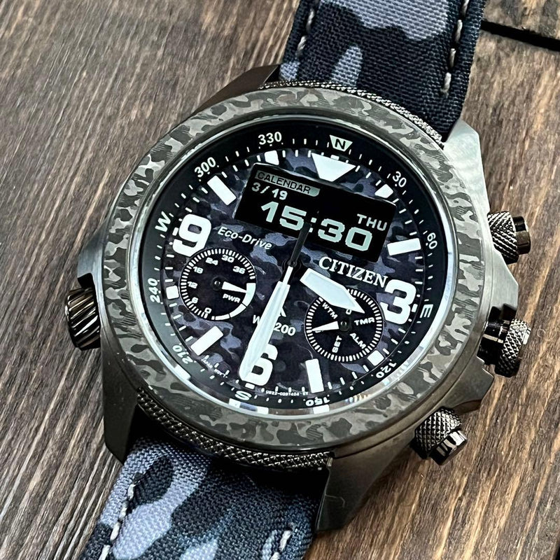 Citizen Promaster Land JV1008-63E Watch 44mm SS Solar Eco-Drive Black Camo 35th