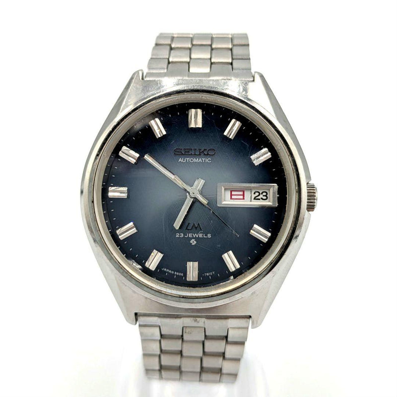 SEIKO LM Lord Matic 5606-7260 Automatic 23 Jewels Navy Gradient Day-Date Watch