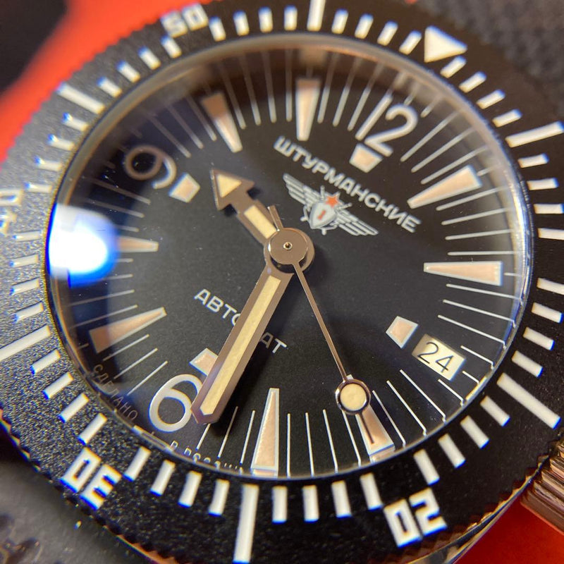 Sturmanskie Amphibia Automatic Diver Watch 2416-7771302 Black Dial Date Limited