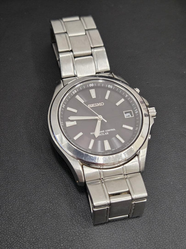 SEIKO 7B22-0AY0 Watch Solar Radio-controlled Stainless Steel Sapphire Black