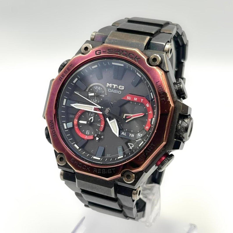 CASIO G-SHOCK MT-G MTG-B2000BD Radio Solar Analog Metal Band Gradient Red Bezel