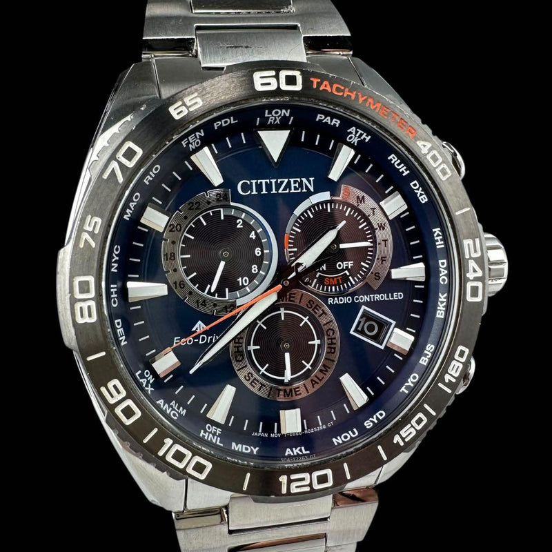 CITIZEN Promaster CB5034-82L E660-R010514 Eco-Drive Radio Chrono Blue Dial 200m