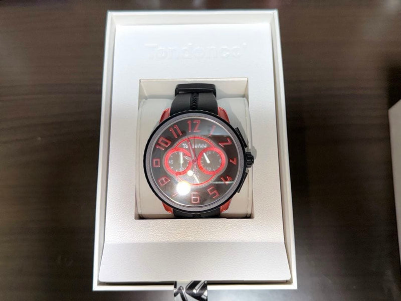 Tendence Alutech Gulliver Mens TY146009 Quartz Aluminum Black Red Watch