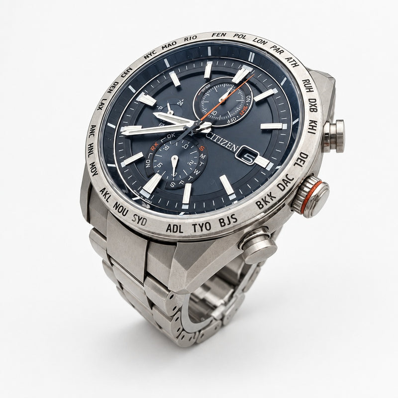 CITIZEN ATTESA AT8181-63E Watch Solar Radio-Controlled Stainless Steel 41.9mm