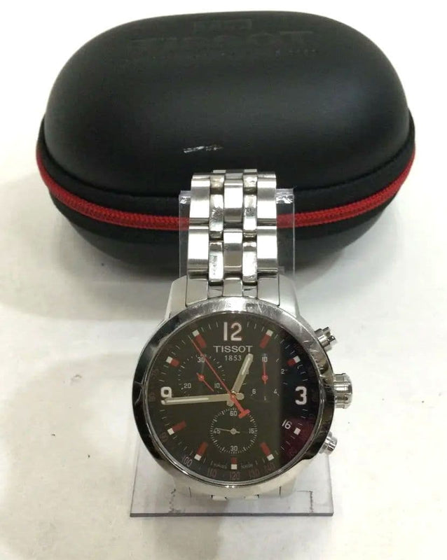 TISSOT T055417AAG14 Quartz Chronograph Watch 45mm Black Dial Asian Games 14 LE